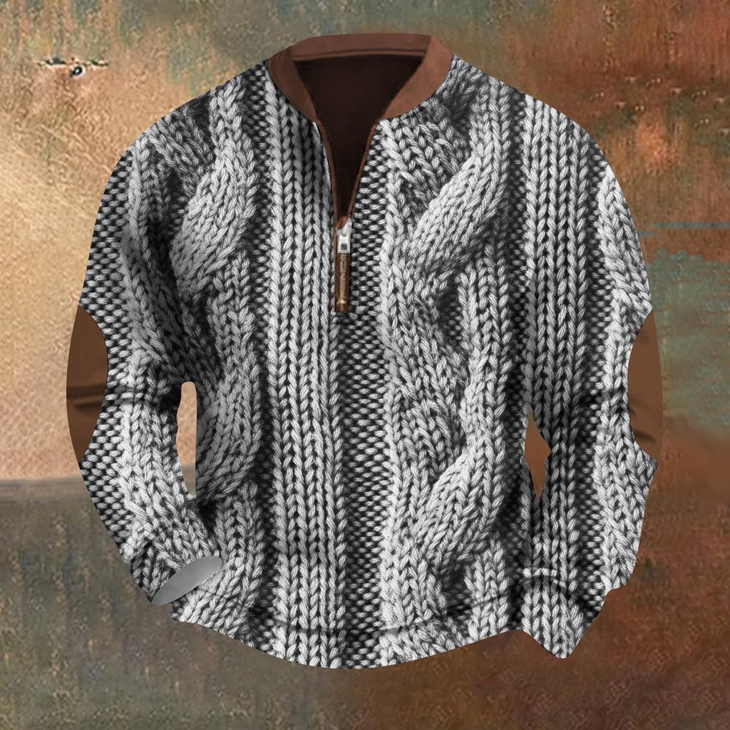 Мужская повседневная толстовка в стиле ретро с градиентным принтом