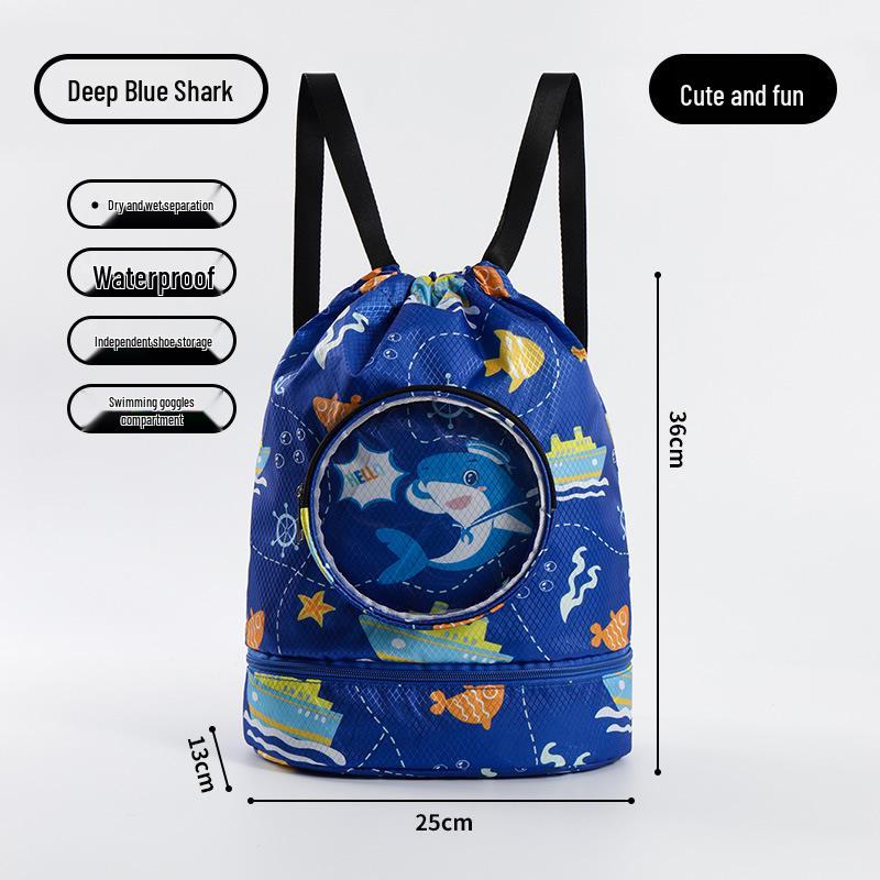 Детский водонепроницаемый рюкзак для плавания: Мужская косметичка и женская пляжная сумка с разделением для сухого/влажного
