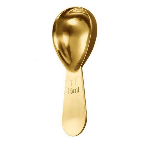 Кофейная ложка из нержавеющей стали, мерная ложка 15/30 мл, столовая ложка для молотого кофе, сахара, специй, короткая ручка, кухонный измерительный инструмент