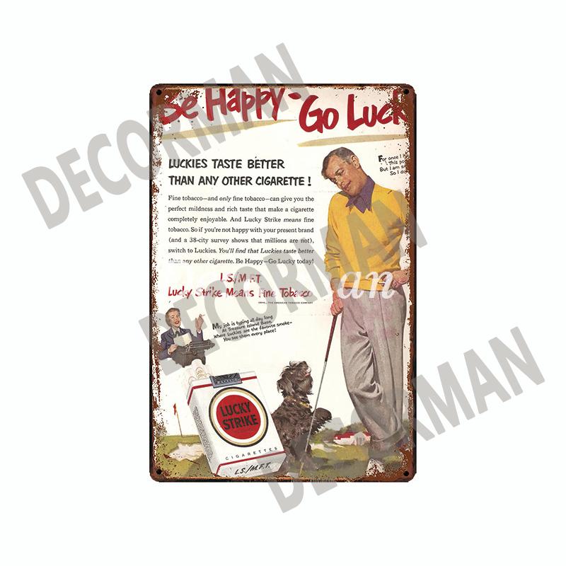 [ WellCraft ] Сигареты Lucky Strike Металлические вывески Постеры Винтажная настенная живопись LTA-1763