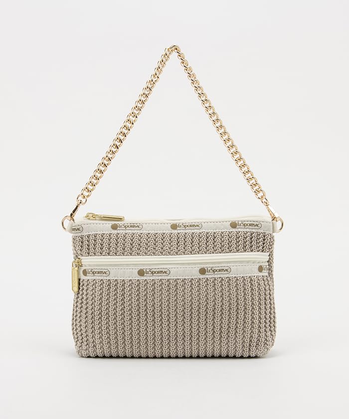 Официальная наплечная сумка CHAIN CROCHET Бежевый Крючком [LeSportsac] КЛАТЧ/1368 Женская