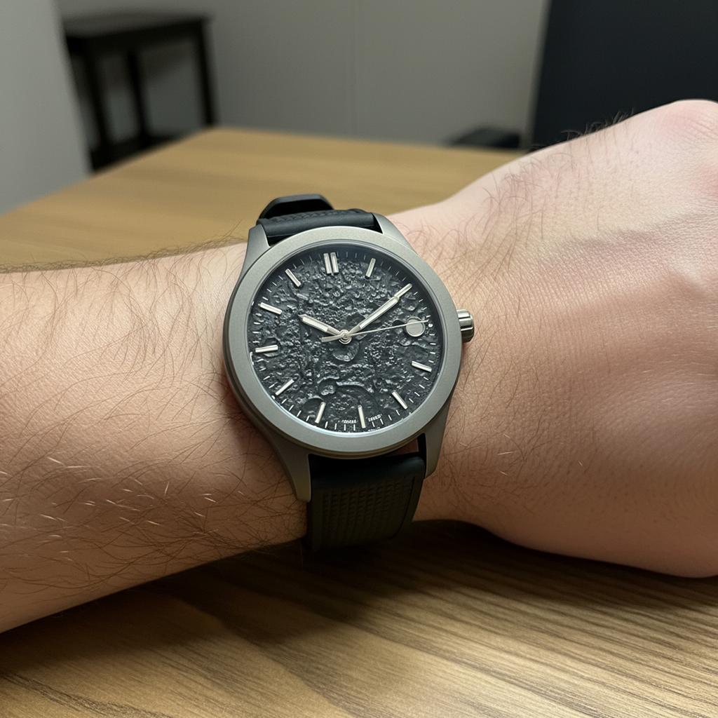 28,5 мм Циферблат NH35 3D Лунный узор Черный/Серебристый Белый/Серый Циферблат для Механического Механизма NH35 NH36 Аксессуары