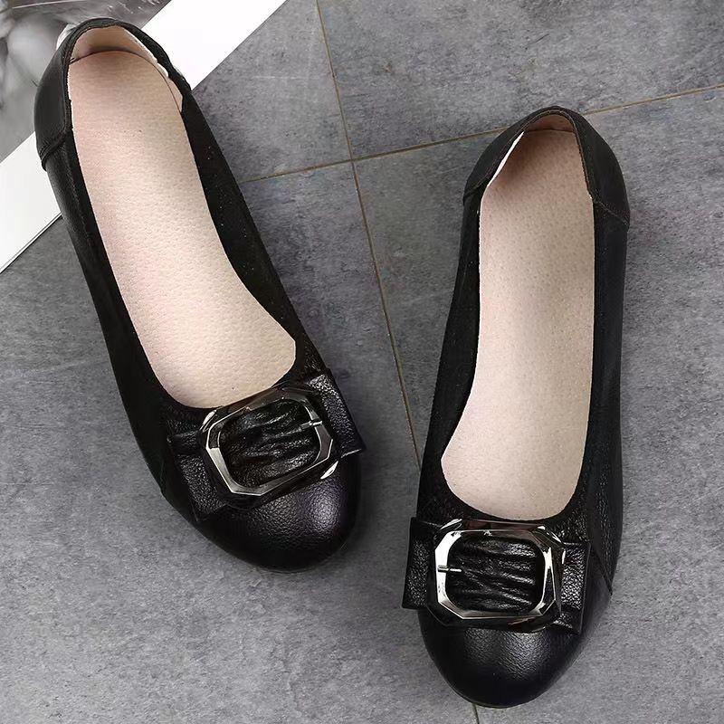 Туфли на плоской подошве женские туфли-лодочки женские туфли из натуральной кожи женские туфли мокасины балетки женские туфли большого размера 41 42