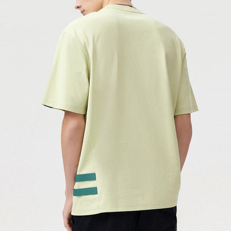 Fila Футболка мужская с принтом логотипа бренда в виде букв, с круглым вырезом, в американском винтажном стиле, с коротким рукавом, топы, винтажно-зеленый T11M326102F-GN