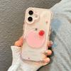 Модный поворотный красный яблочный чехол из ТПУ для iPhone 16 15 14 13 Pro Max Ударопрочная силиконовая задняя крышка