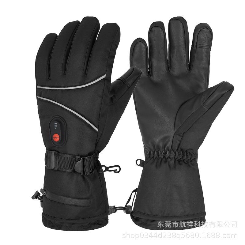 Electric Heating Gloves Touchscreen Waterproof Hand Warmer Rechargeable Anti-Scratch Heated Gloves for Motorcycle Bike Gloves