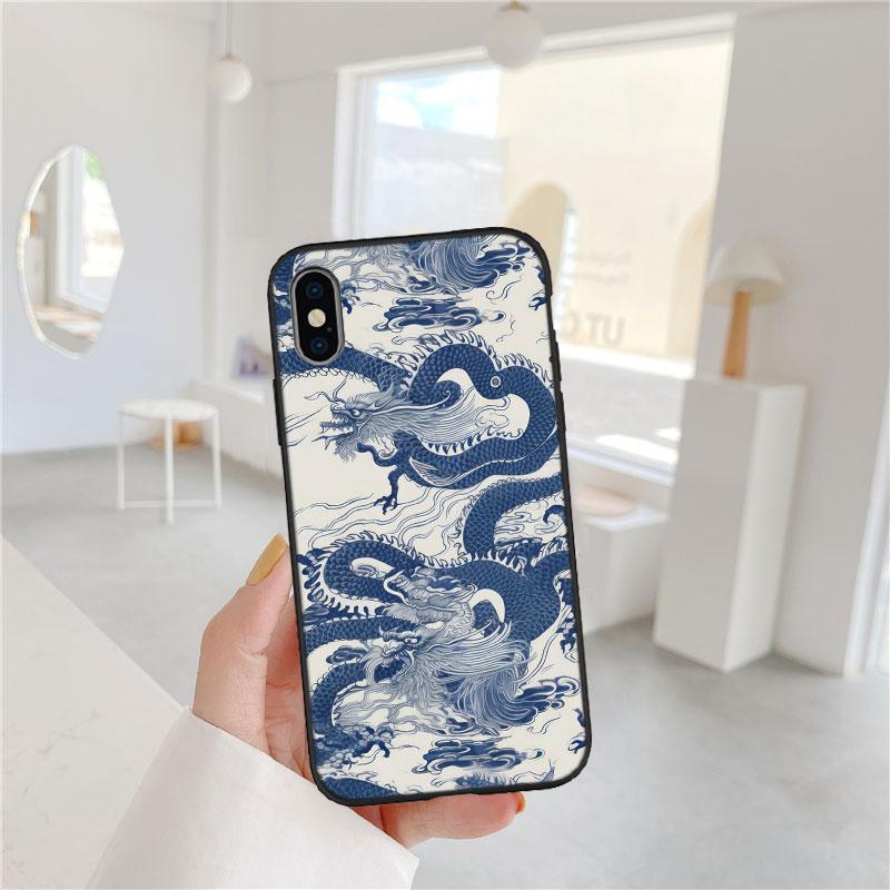 LO25 Чехол-накладка 'Китайский Дракон' для iPhone SE X XS XR 11 16E 17 Pro Max Air 8 7 6 6s Plus