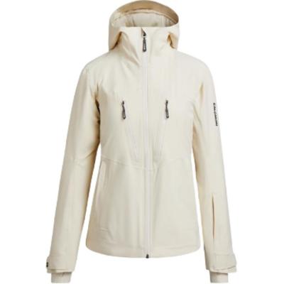 Brilliant Snow Series Ветрозащитная Водонепроницаемая Удобная Куртка Женские Куртки Gardenia-White C23339