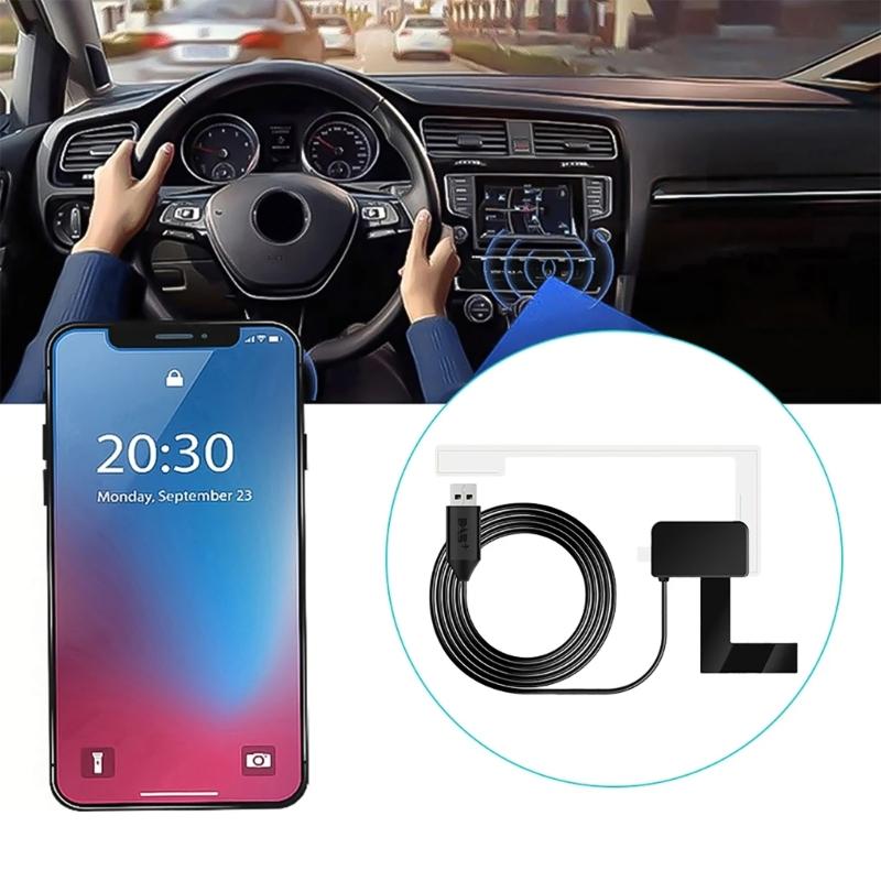 Усовершенствованный автомобильный DAB+ радиоприемник, USB-интерфейсы, SMA-антенна для четкого приема звука, длительное использование, быстрая установка
