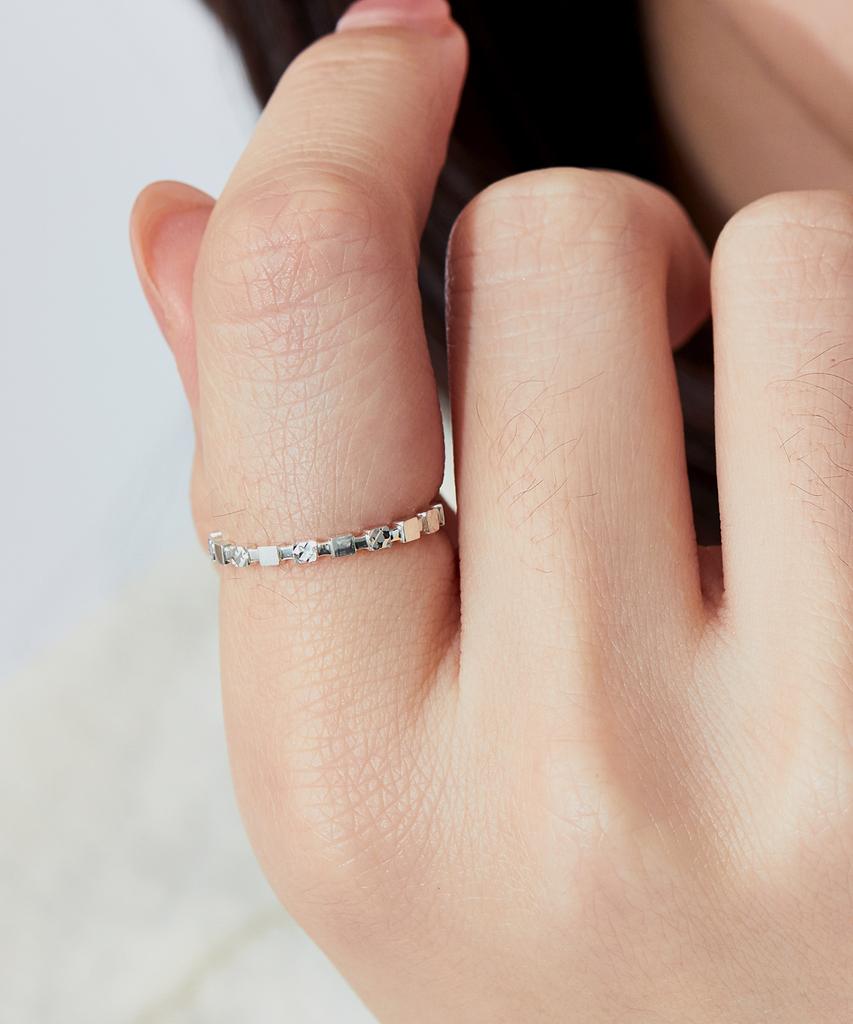 Кольцо Helene Jewelry 925 пробы, квадратный крой, дизайн "Мост", для женщин (Тип D)