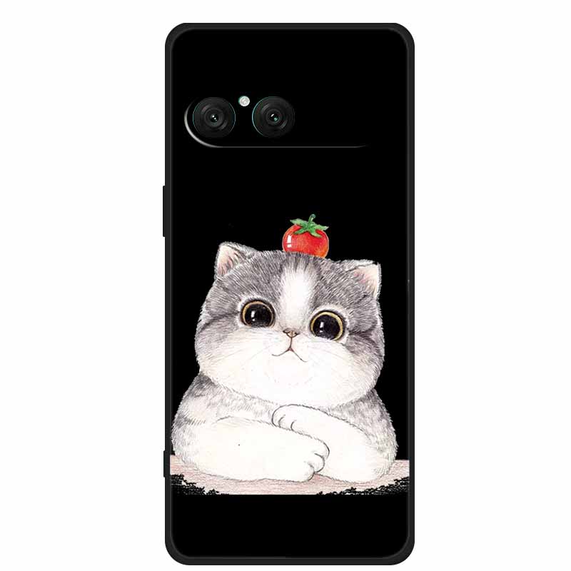 Чехол для телефона Sony Xperia 10 VII Мультяшный кот Мягкая задняя крышка Черный силиконовый чехол Для Sony Xperia 10 VII 2025 Чехол Coque Funda