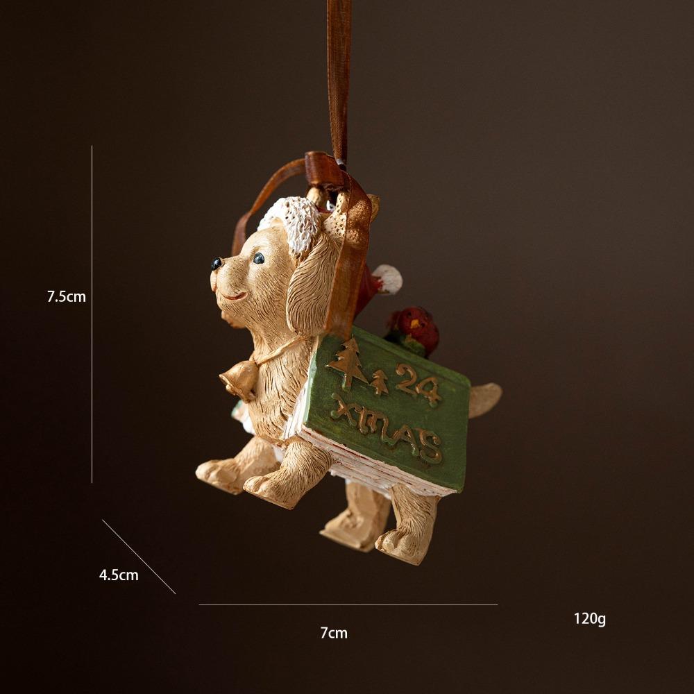 Santa Claus Christmas Tree Hanging Decor 3D Design Resin Hanging Ornament Window