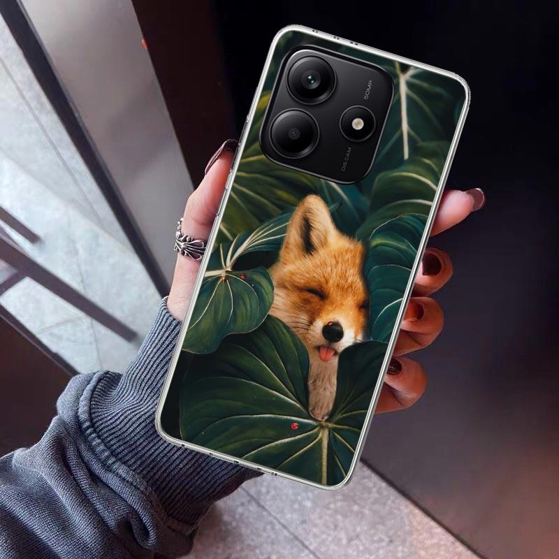 Animal Fox Phone Case For Xiaomi Redmi Note 10 11 12 13 14 15 Pro Plus 11S 12S 14S 11T 11E 10S Soft TPU Back Cover Redmi Note 14