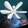 Premium New 6 Leaves 5V USB Ceiling Fan Air Cooler Hanging USB Powered 16.5inch Tent Fans For Camping Outdoor Dormitory Home Bed