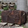 Handmade Top Grain Leather Duffel Bag: Retro Travel Weekender