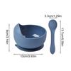 Creative Simple Baby Food Complementary Training Bowl Two-piece Silicone Bowl Spoon