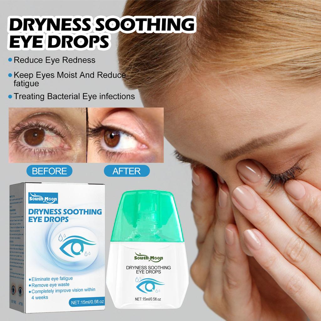 15ml Dry Eye Natural Extract Eye Drops, Dry And Soothing Eye Drops, Eliminate- Eye Fatigue And Remove Eye Waste