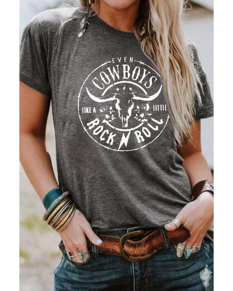 Azura Exchange Футболка с короткими рукавами и графическим принтом Steer Head