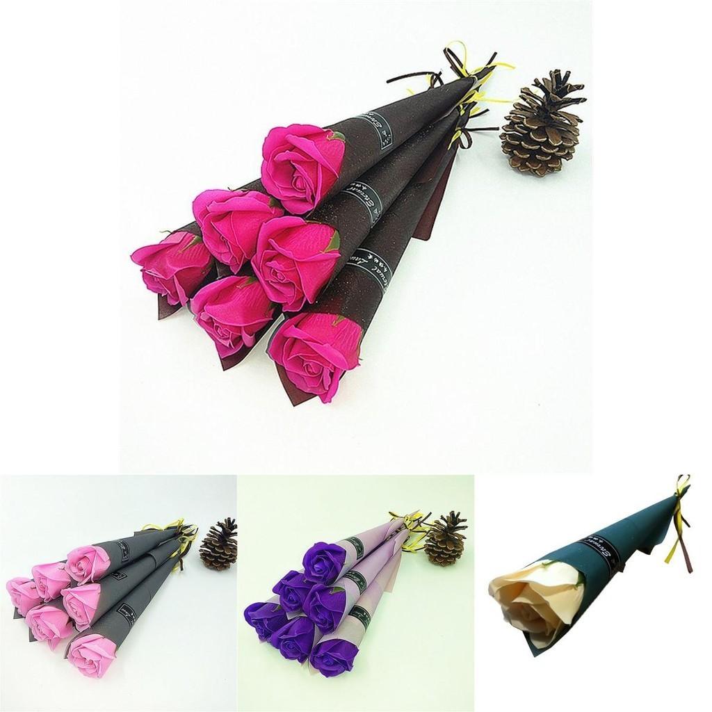 Элегантный букет из мыльных роз и вечных цветов, идеально подходящий для подарков на день рождения и ко Дню святого Валентина