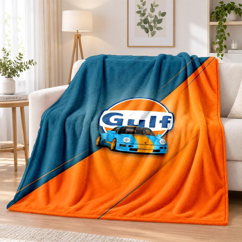 Gulf Printed Flannel Blanket Warm Comfort Bed Throw For Indoor Home Decoration