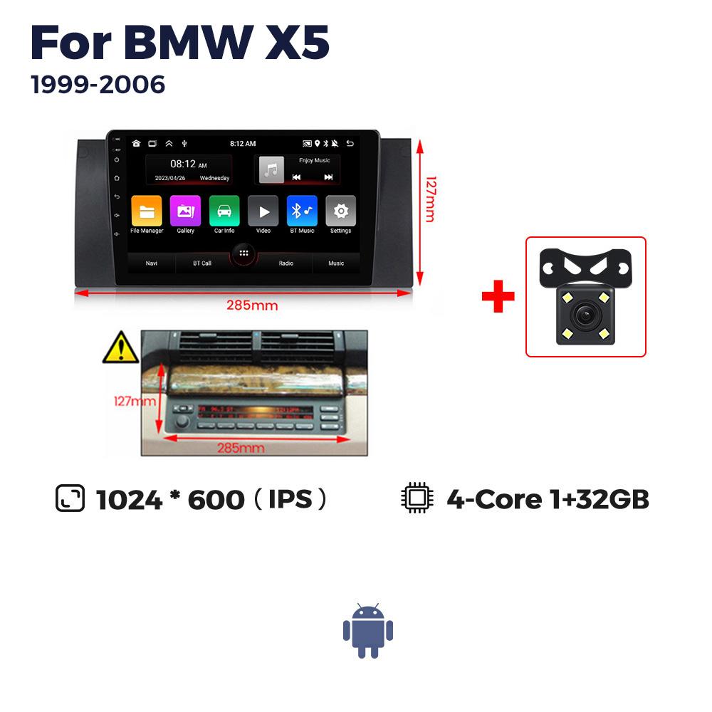 Android автомобильный радиоприемник мультимедиа видеоплеер навигация GPS для BMW 5 E39 E53 X5 1999-2001 2002 2003 2004 2005 2006 2Din головное устройство