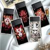 Роскошный чехол Samurai Oni Mask для Samsung Galaxy Z Flip 3 4 5g Funda Z Flip3, прозрачный жесткий противоударный чехол для ПК, чехол для телефона
