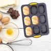 9 Grids Bread Baking Form Non-Stick Silicone Baking Pan Food Grade Bread Loaf Pan  Household Baking