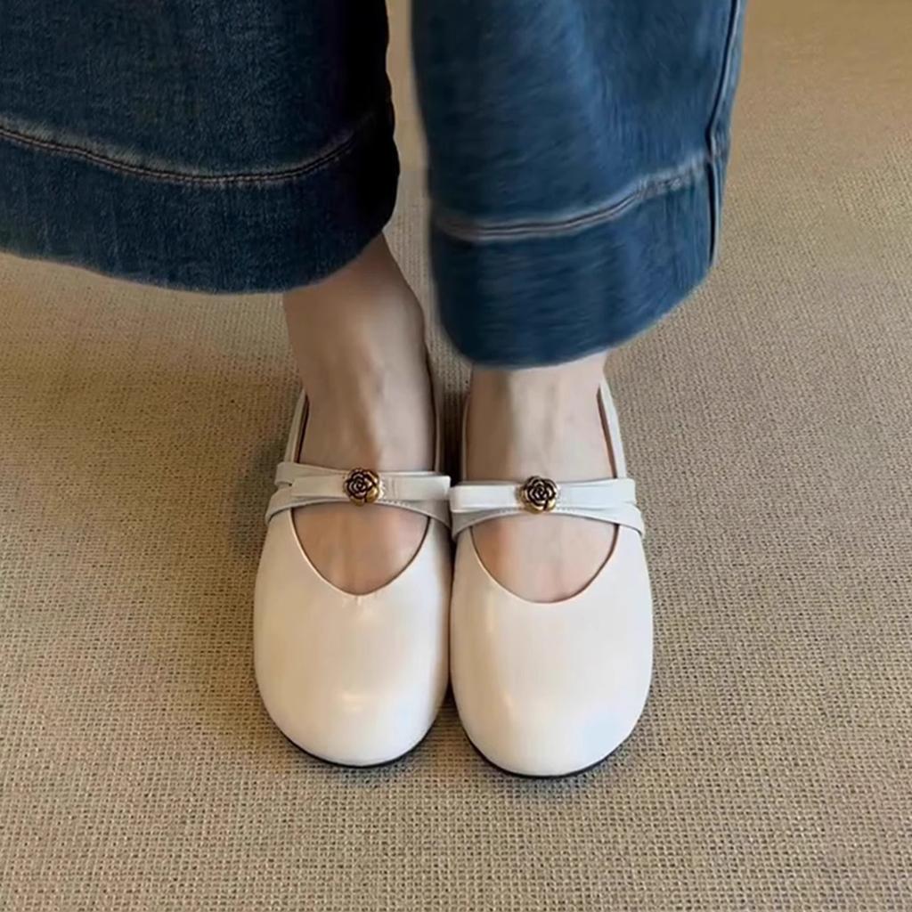 Модель из овчины~ Французские одинарные туфли женские балетки на плоской подошве вечерние туфли с юбками красивые и не утомляют, ретро туфли Мэри Джейн