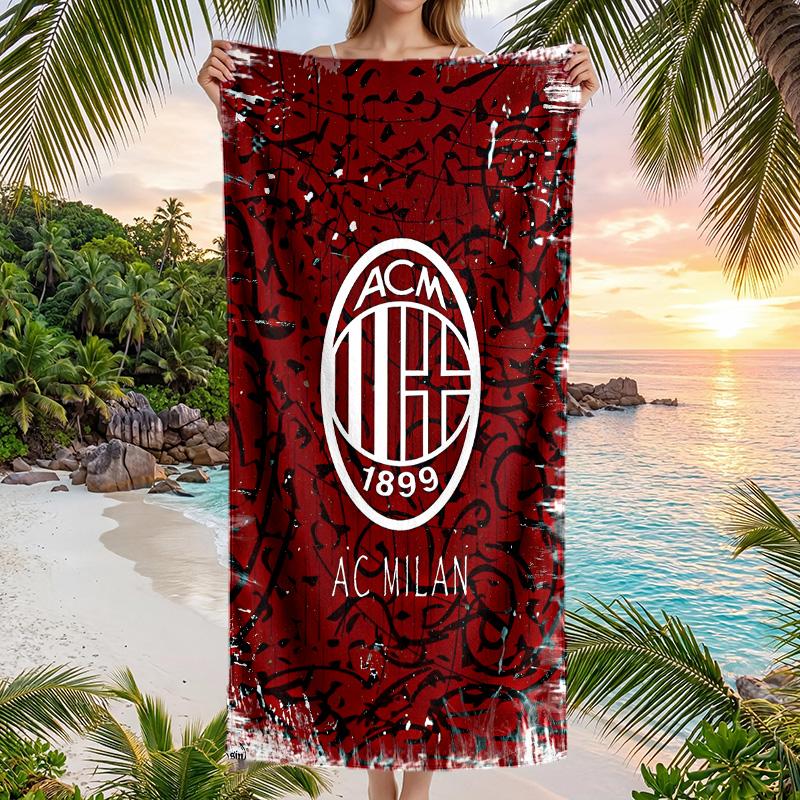 AC Milan Beach Towel Soft Microfiber Summer Towel Quick Dry Absorbent Towel for Beach Swimming Pool Travel