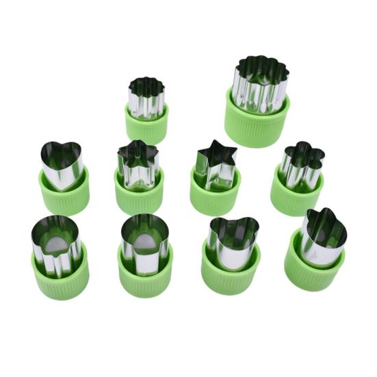 Stainless Steel Vegetable Cookie Cutter Set Multi-Shape Mold for Ravioli Pasta Fruit Carving Non-Stick BPA-Free Dishwasher Safe Essential DIY Tool