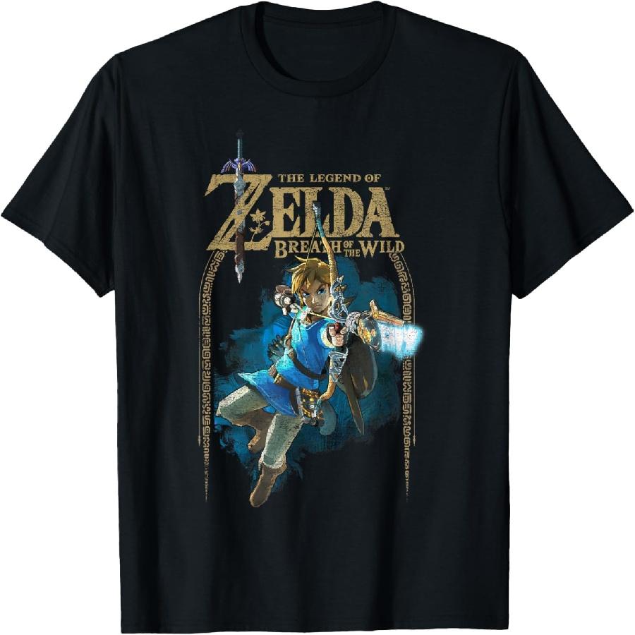 Zelda Breath Of The Wild Link Arch Shot Logo T-Shirt