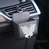 Автомобильная сумка для хранения Bling Butterfly, автомобильный воздуховод, мусорный мешок, органайзер, мобильный телефон, ключ, солнцезащитные очки, вентиляционное отверстие, подвесной ящик для хранения