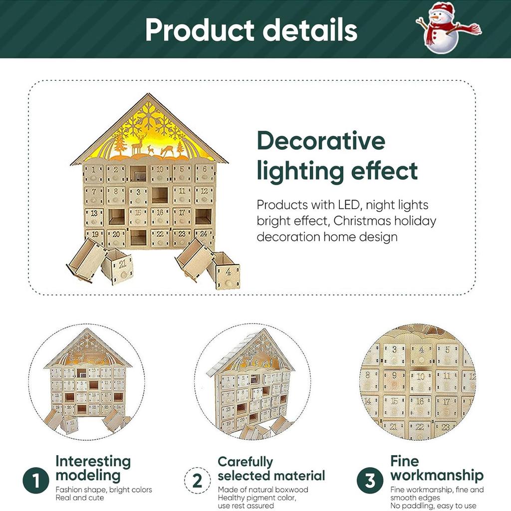 Белый 24-дневный календарь обратного отсчета, рождественский цифровой календарь, украшения, рождественские украшения, украшения для дома, поделки