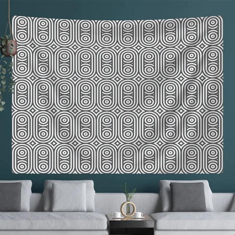 Простой регулярный узор для расположения, подвесная ткань, украшение на стену для дома, гобелен, офис, гостиная, гобелен