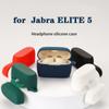 Силиконовый чехол для Jabra ELITE 5, однотонный чехол с защитой от падения, чехол для наушников, чехол для зарядки, чехол с крючком