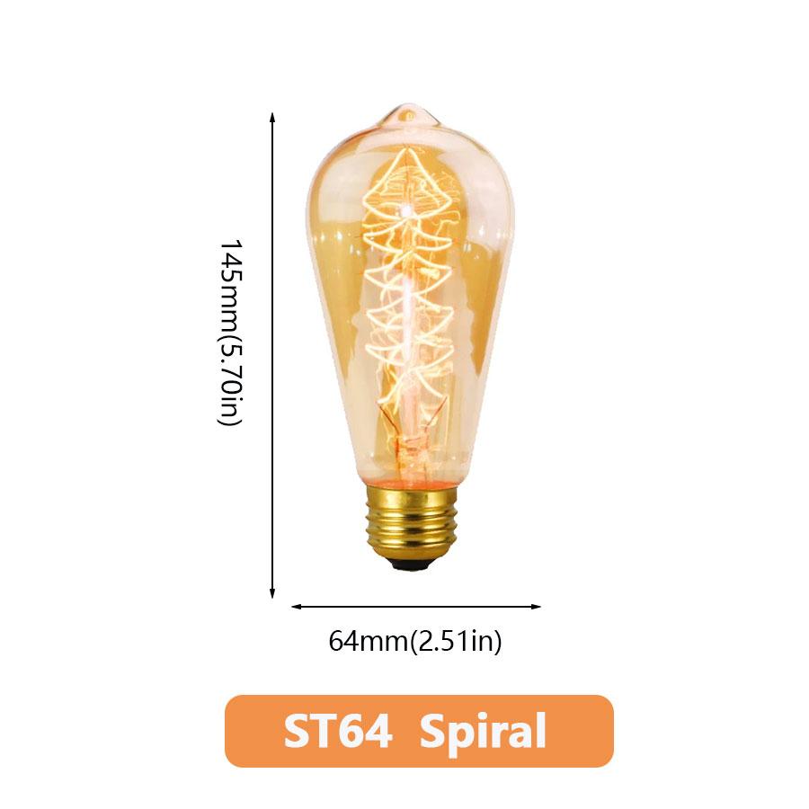 Reteo Edison Light Bulb 220V 110V E27/E26 A19 ST64 40W Vintage Filament Light Bulb Edison Lamp For Home Vintage Edison Lamp