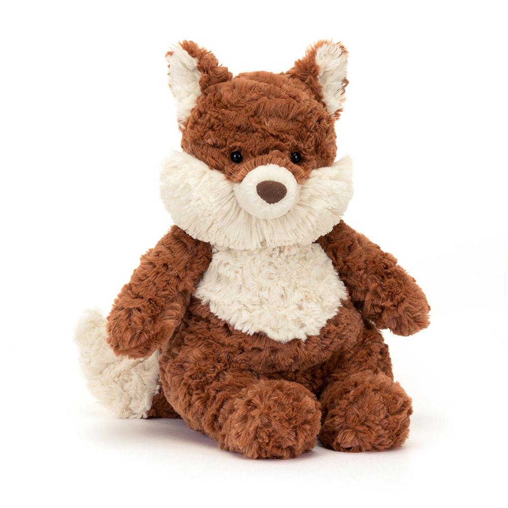 Jellycat Мортимер Фокс Бело-коричневая Кукла Плюшевая Фигурка Сидящая 22 см Высота