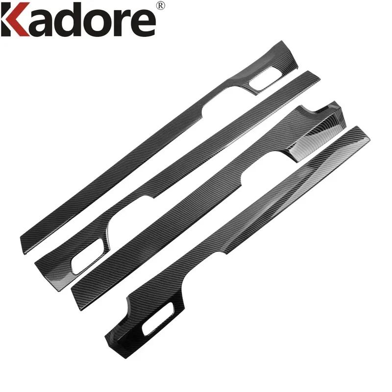 Car Inner Door Handle Panel Cover Trim For Hyundai Palisade 2024 Carbon Fiber Interior Mouldings Accessories