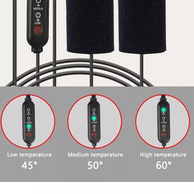 2 шт. USB-обогрев Электрические подогреваемые ручки руля мотоцикла 3 режима 5 В 2 А Чехол на ручку Антивибрация Антискользящие Наборы для быстрого нагрева