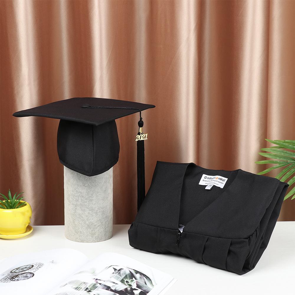 Университет Grad 2023 Счастливая Graduation Блестящий Съемная Кисточка Комплект Мантии для Выпускника Квадратная Шапочка