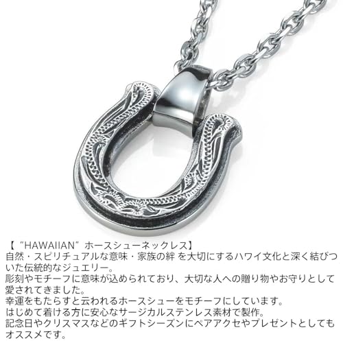 Ожерелье Lionheart Hawaiian Horseshoe, Хирургическая нержавеющая сталь, Серебристый, Предварительно упаковано, с Индивидуальным мешочком, Мужское