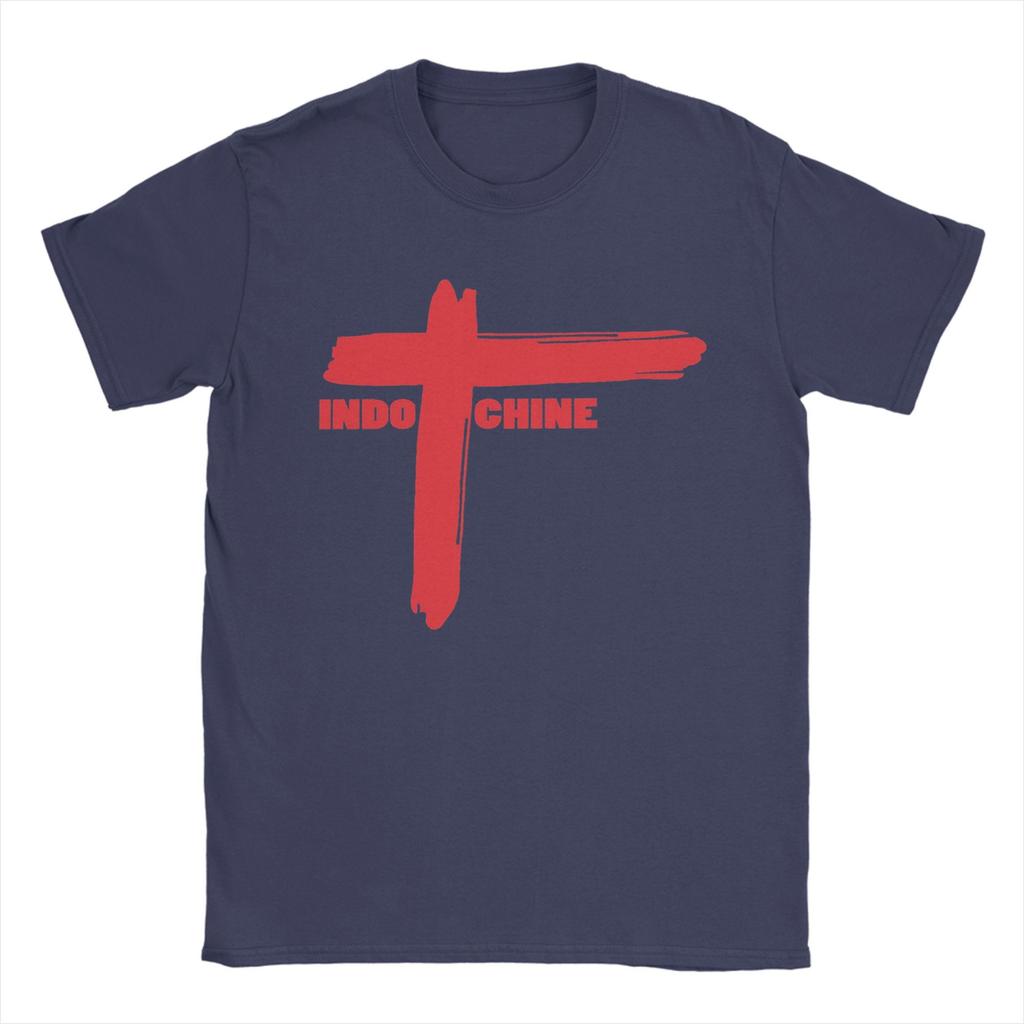 Indochine T Shirts Unisex Cotton Vintage TShirt Crew Neck Tee Shirt Short Sleeve Clothes Original