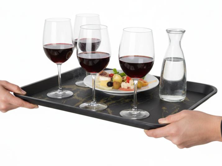 Carnival Serving Tray Black Non-Slip 45.5×35.5×2