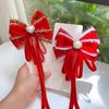 1 шт. модная красная заколка для волос с бантом из ленты, головной убор, рождественский новогодний зажим для волос, аксессуары для волос для женщин и девочек, украшение для волос