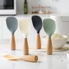 Антипригарное покрытие 1 шт. силиконовая ложка для риса кулинарная ложка антипригарная кастрюля рисовая высокотемпературная ложка прочные кухонные гаджеты