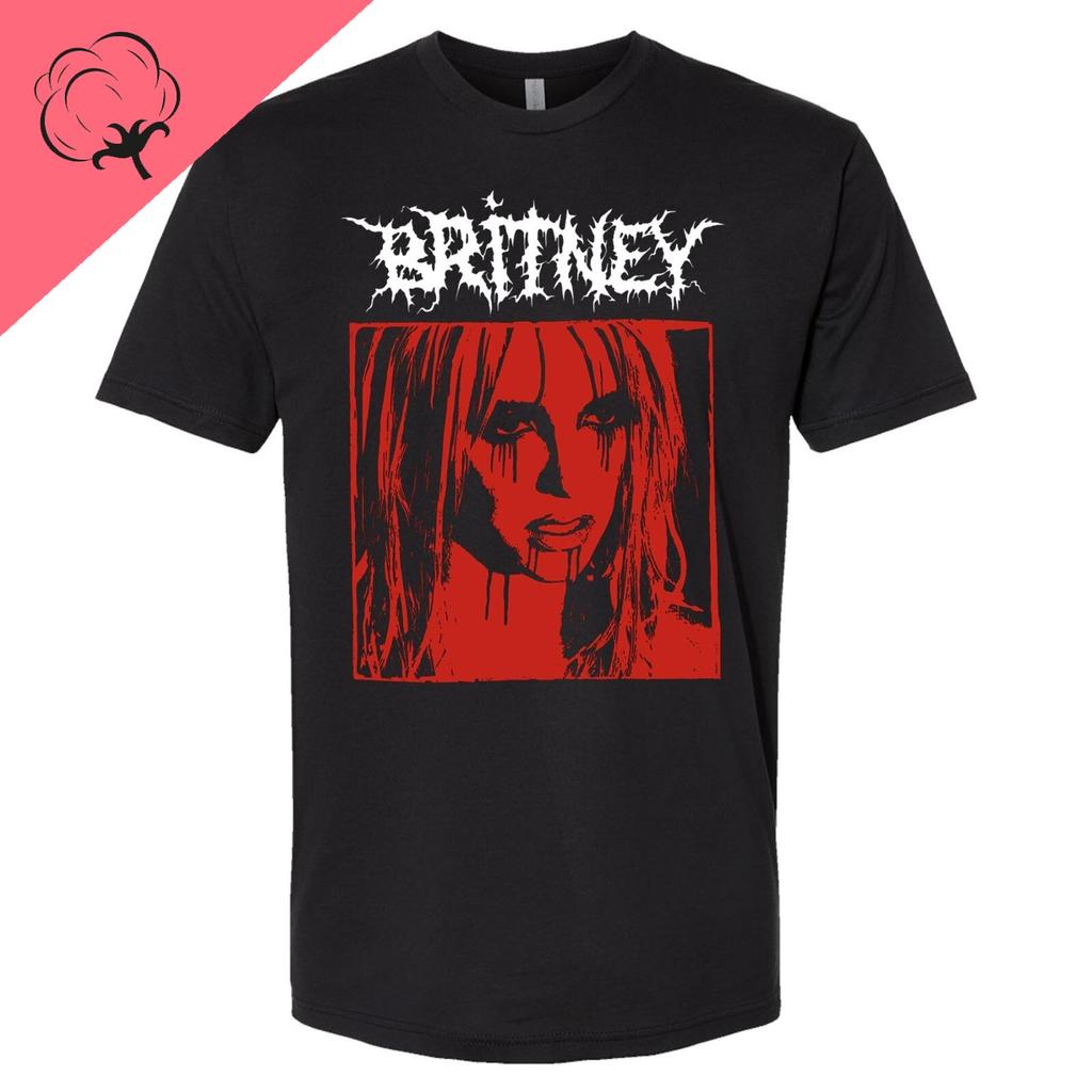 Britney Spears TShirt Black Metal Casual Funny Shirt Punk Rock Fan Apparel Fashion Cotton Classic Music Unisex Clothes