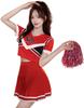 [Lady Lazy] Lady Lazy [Комплект из 2 предметов] Костюм чирлидерши с коротким рукавом для выпускного, прощальной вечеринки, банкета, развлечений, сцены, D