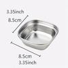 1pc Thickened 304 Stainless Steel Sauce Dish, Small Multi-grid Dip Dish, Multi-function Vegetable Dish, Restaurant Baking Tassel