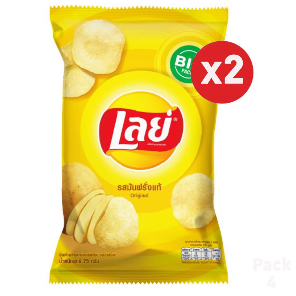 Lay's Картофельные чипсы, Тайский вкус, Тайский вкус, Тайская закуска, 67 г. - 75 г (Упаковка из 2 шт.)