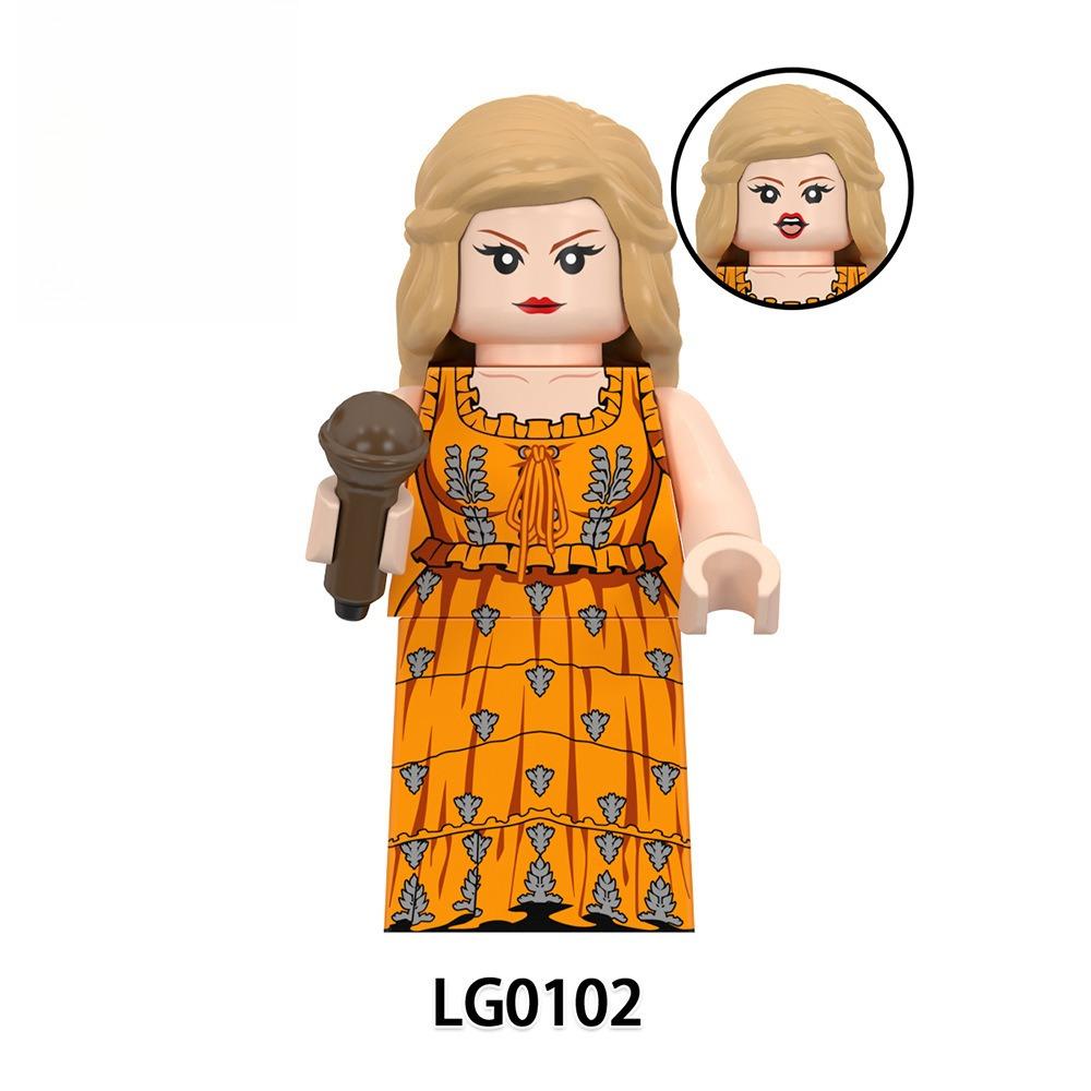 Куклы серии "Звезда" и певицы собирают конструктор Фигурки Собираемые игрушки Крипер для детей Образовательные игрушки